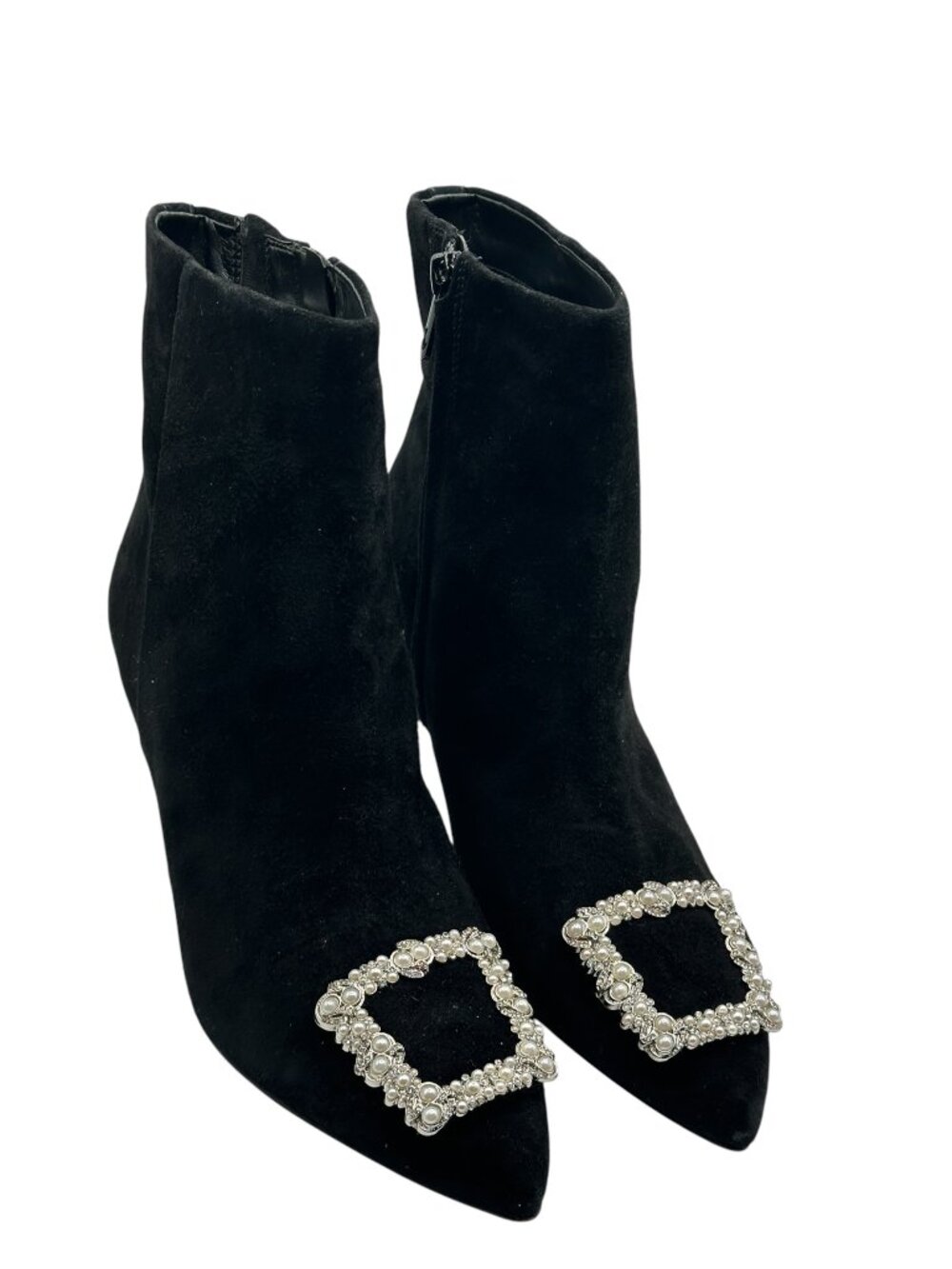 Sam Edelman Ulissa Luster Black Suede Bootie 7.5 - Picture 4 of 13